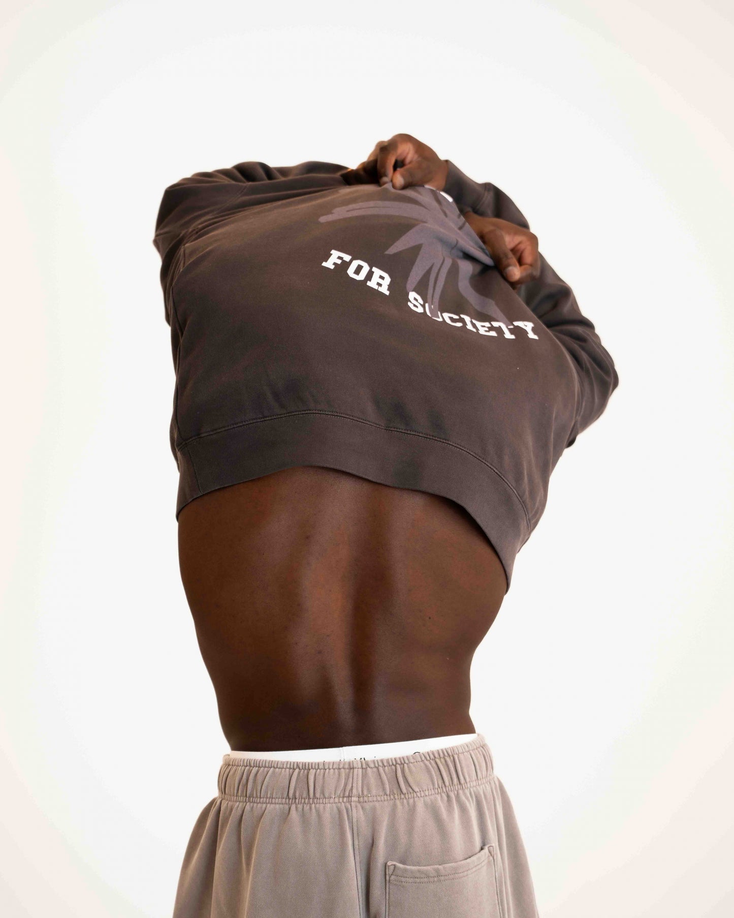 COLLEGE FLOWERS HOODIE FADED BLACK