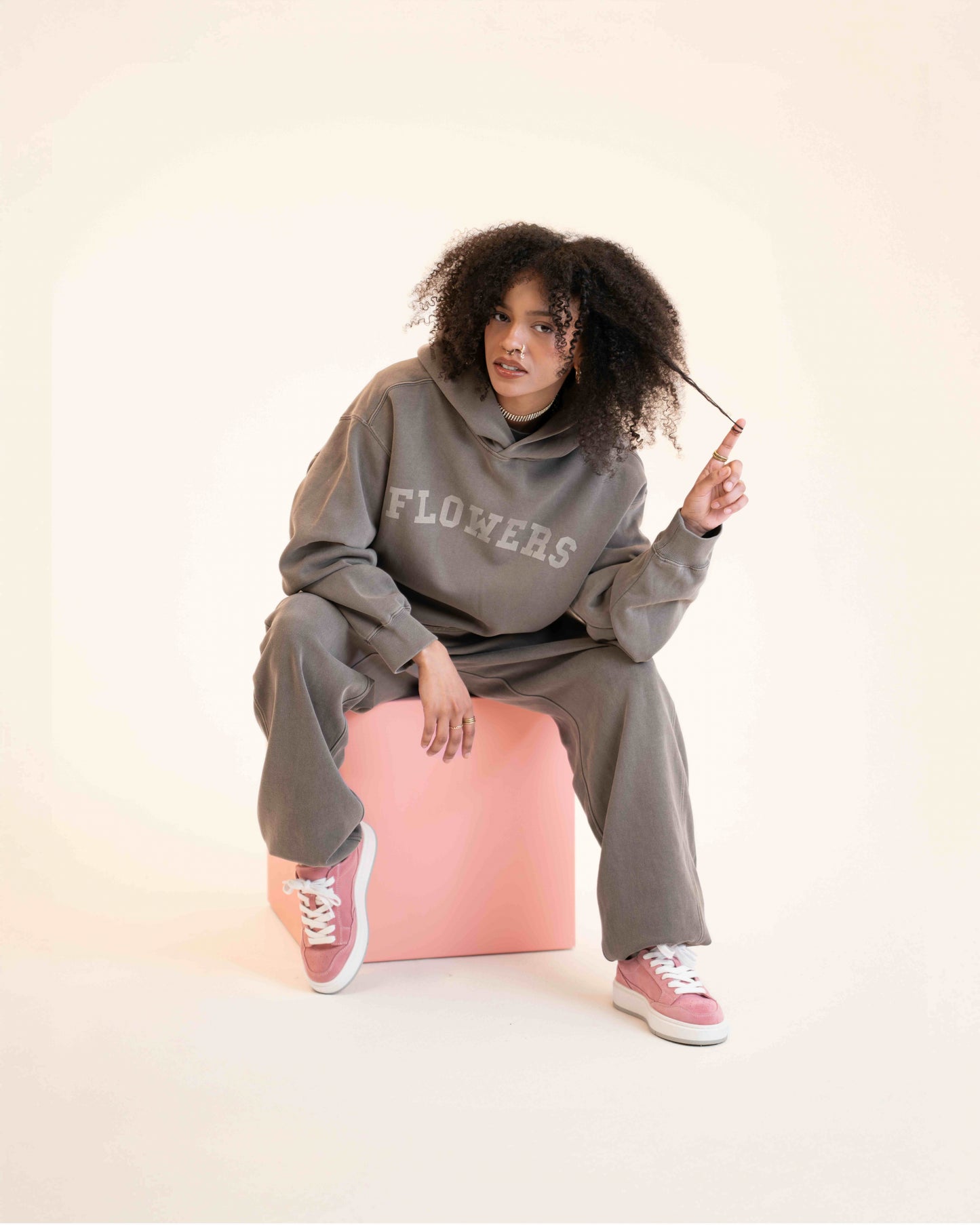 COLLEGE HOODIE FADED GREY