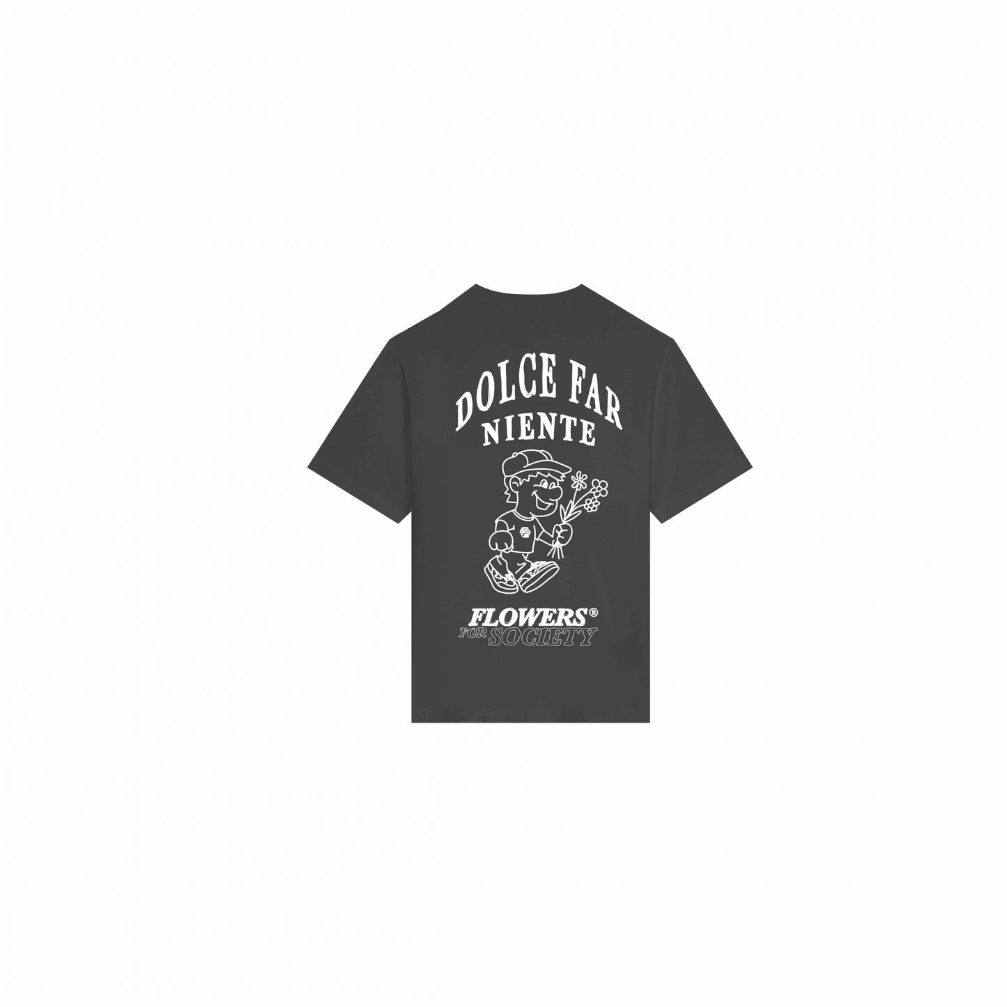 FLOWER BOY T SHIRT VINTAGE BLACK/ SENSE WHITE