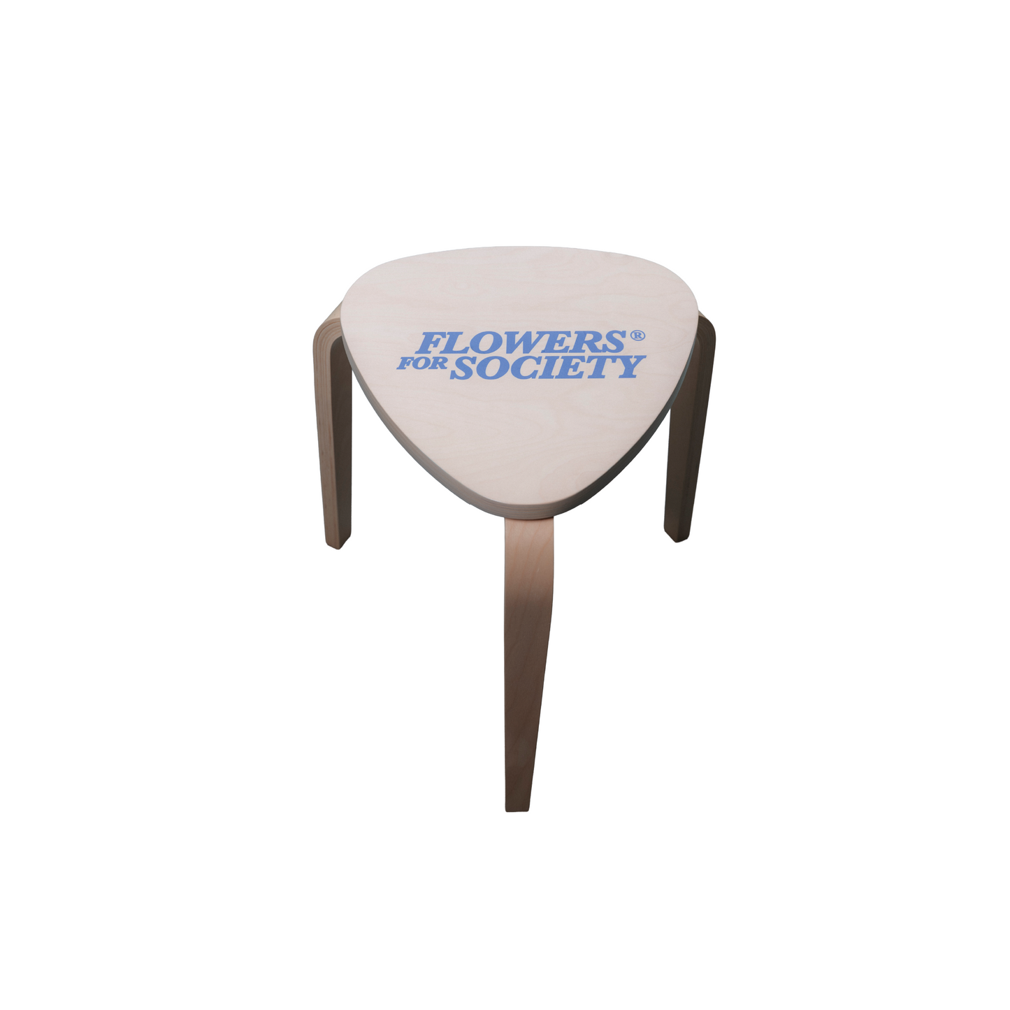 FLOWERS STOOL BIRCH/ LOYALTY BLUE