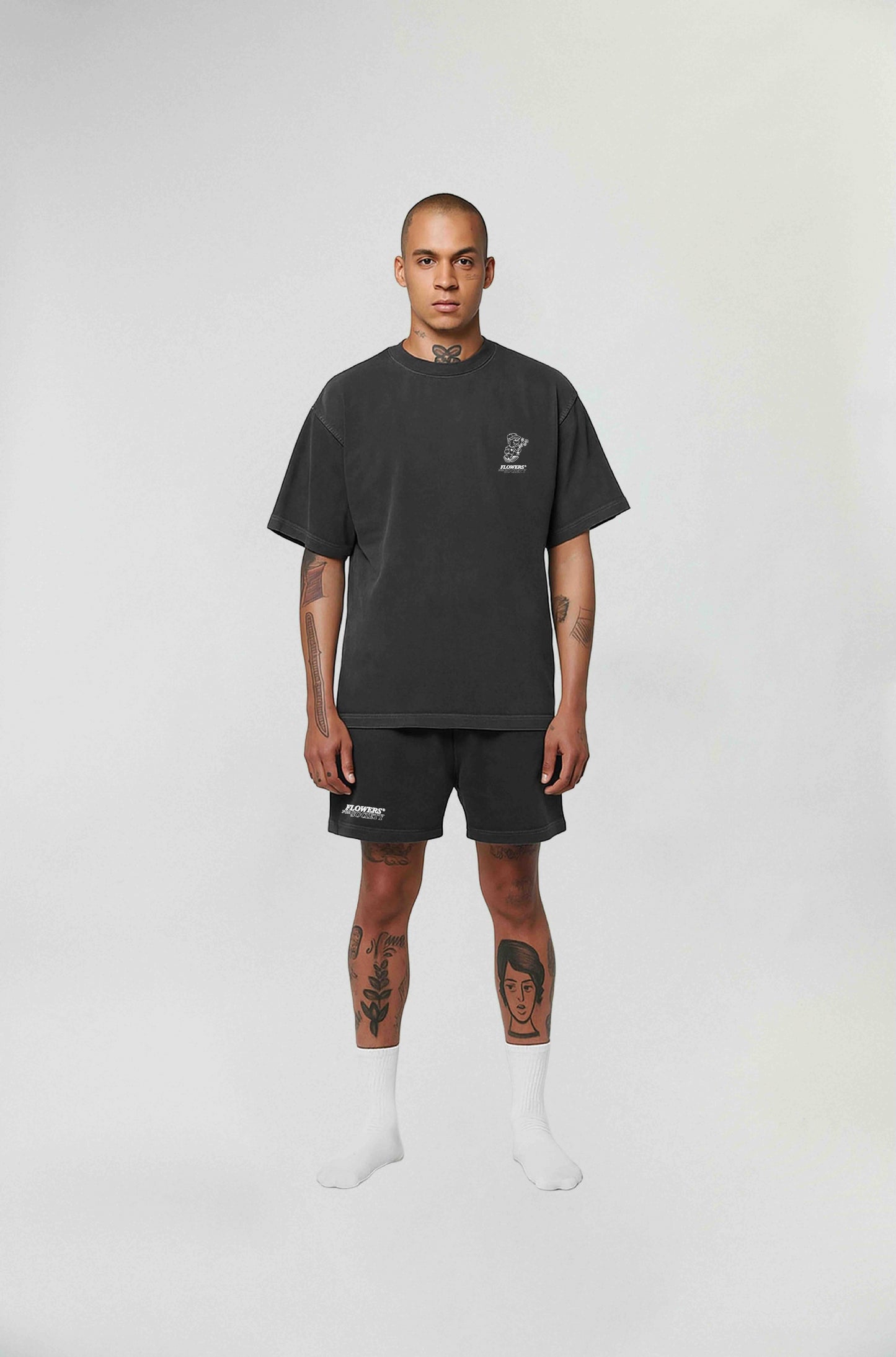 FLOWER BOY T SHIRT VINTAGE BLACK/ SENSE WHITE