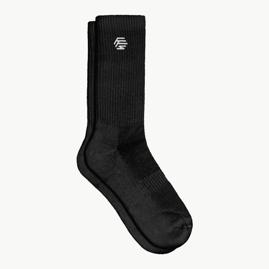 Flowers for Society Black Mud Socks black lateral view