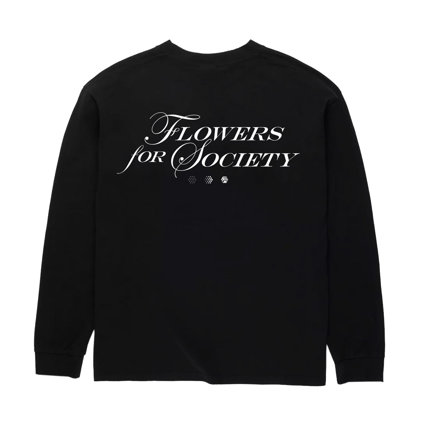 Flowers for Society bouquet longsleeve T Shirt black back view