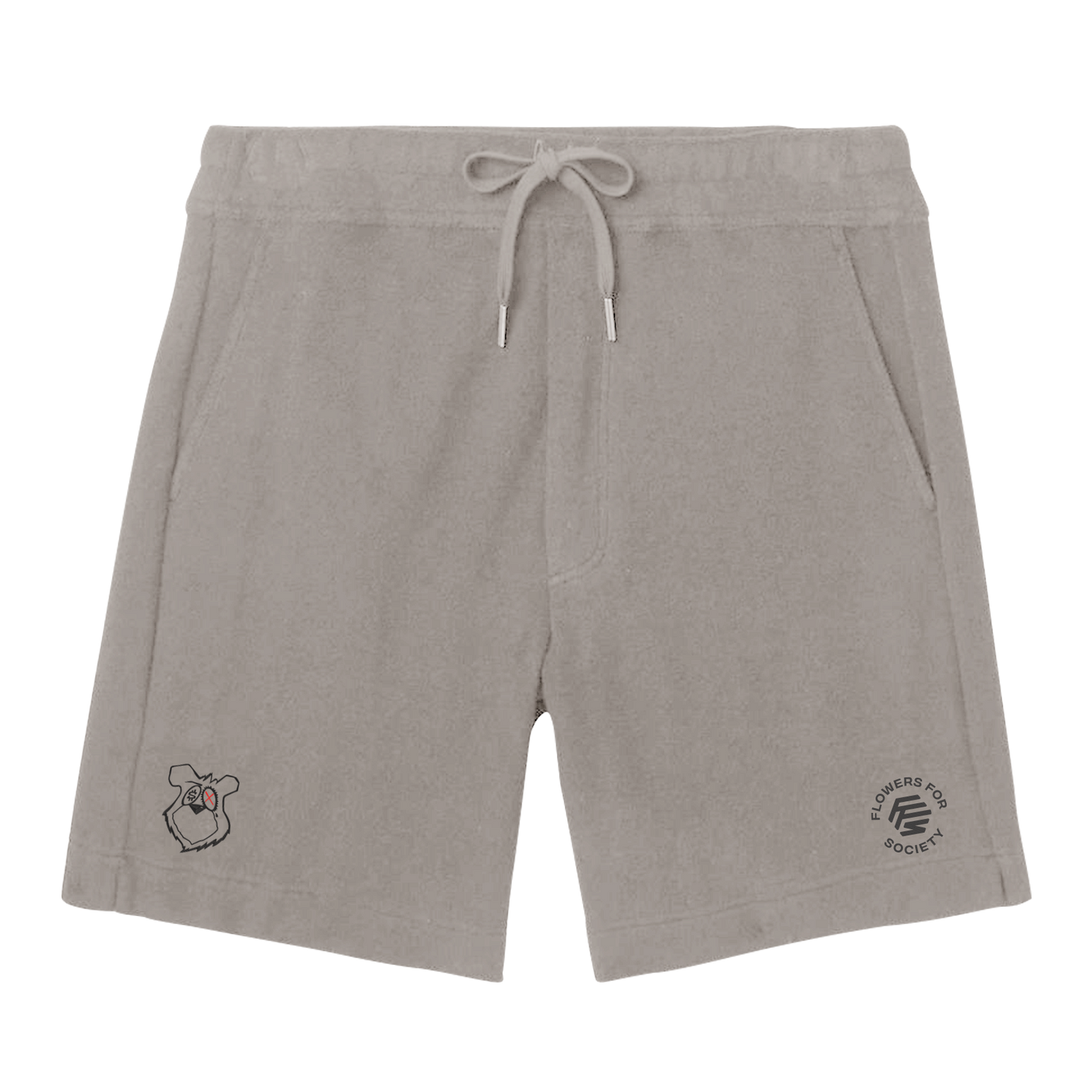 Flowers for Society King Saladeen shorts collaboration King Saladeen dove frontview