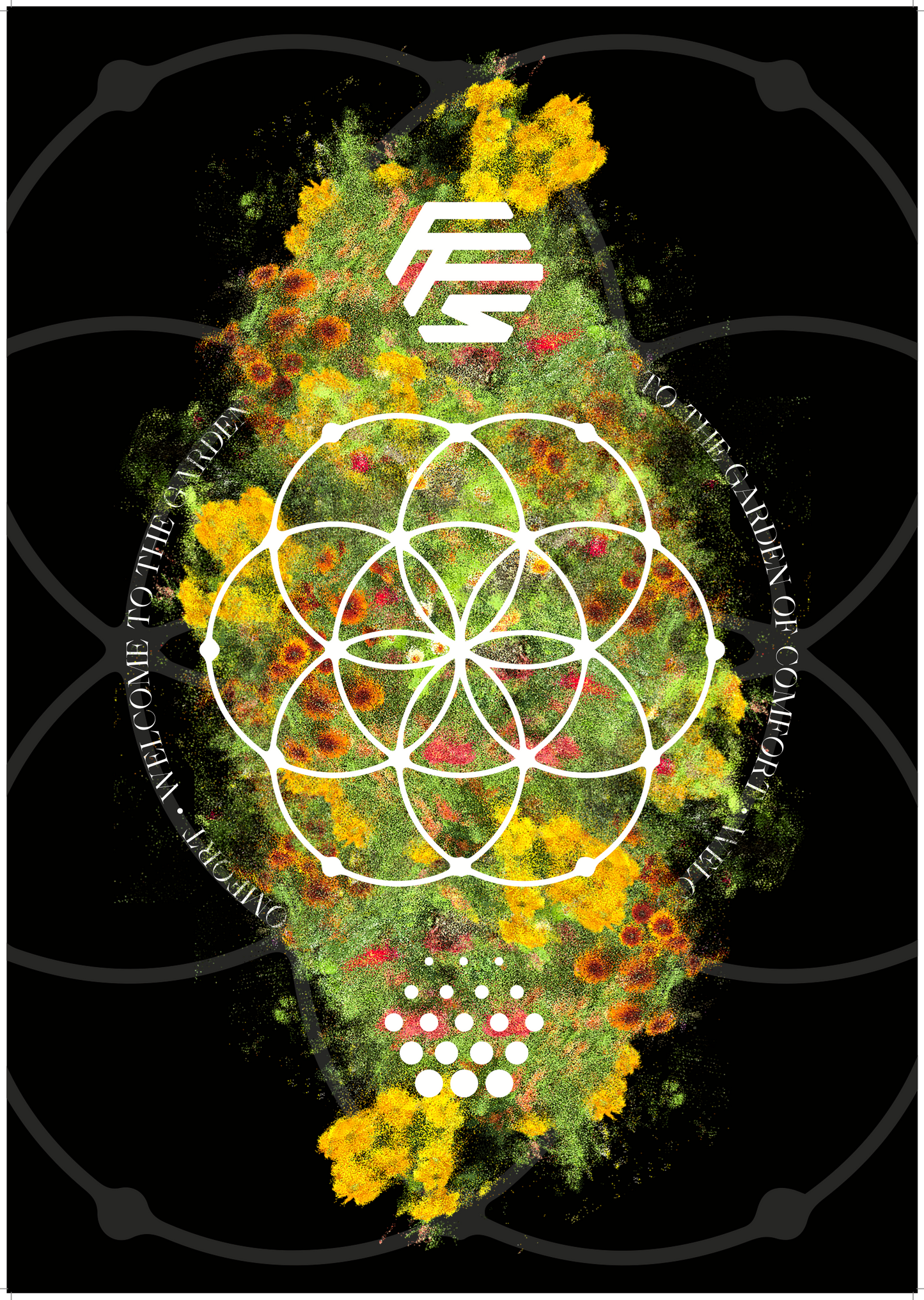 Flowers for Society poster point cloud black multicolor front view
