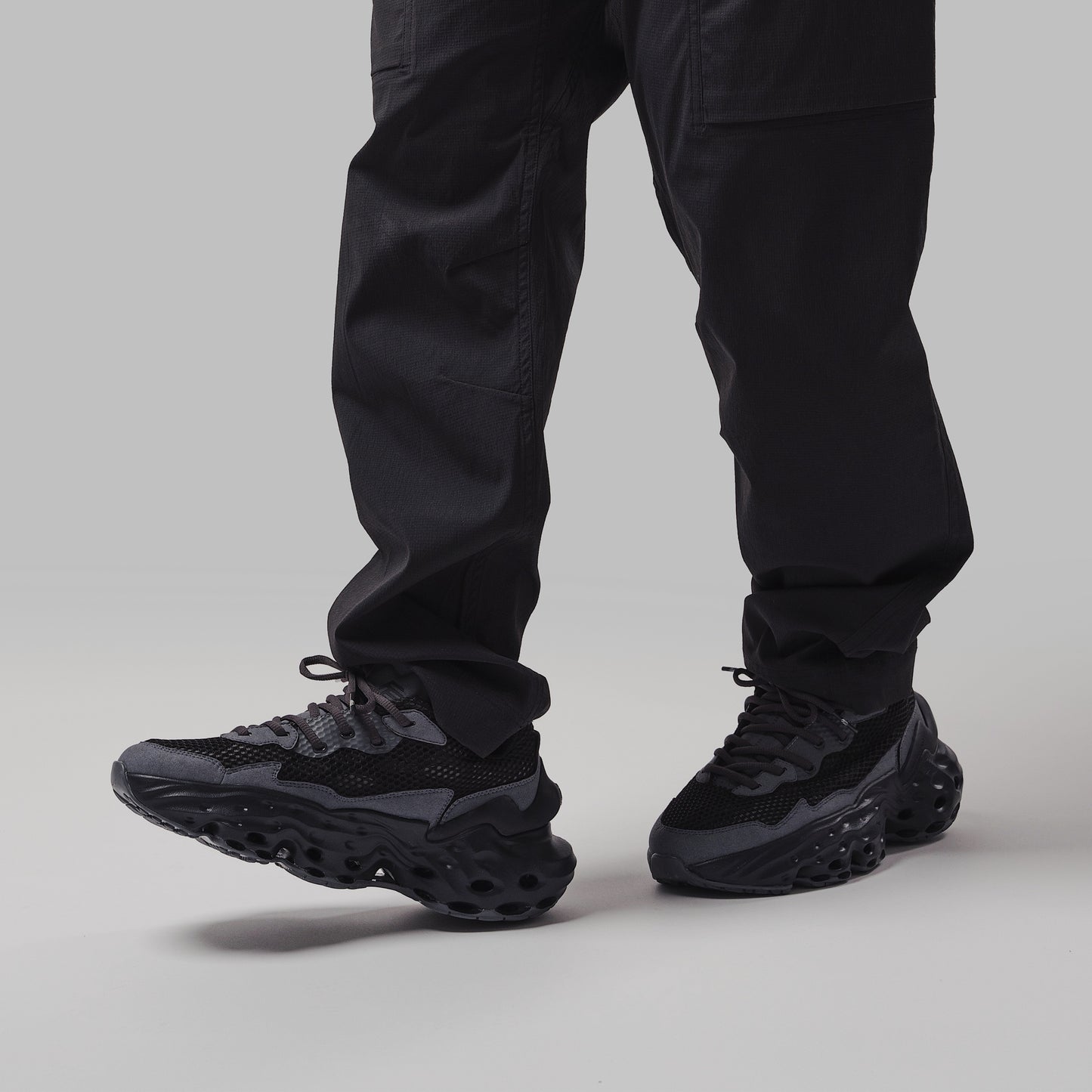 Flowers for Society Seed.One Black Mud Sneaker black worn by model