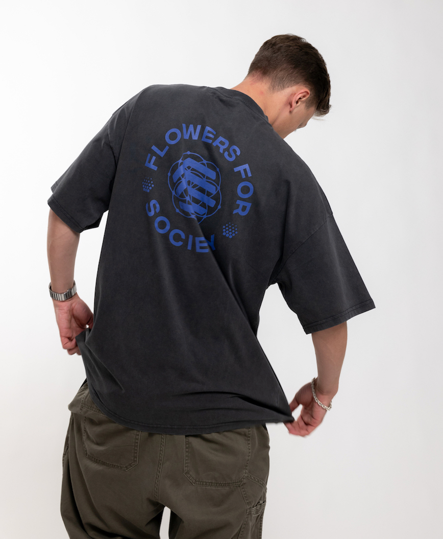 BASIC BACK PRINT T-SHIRT BLACK/ORIENT