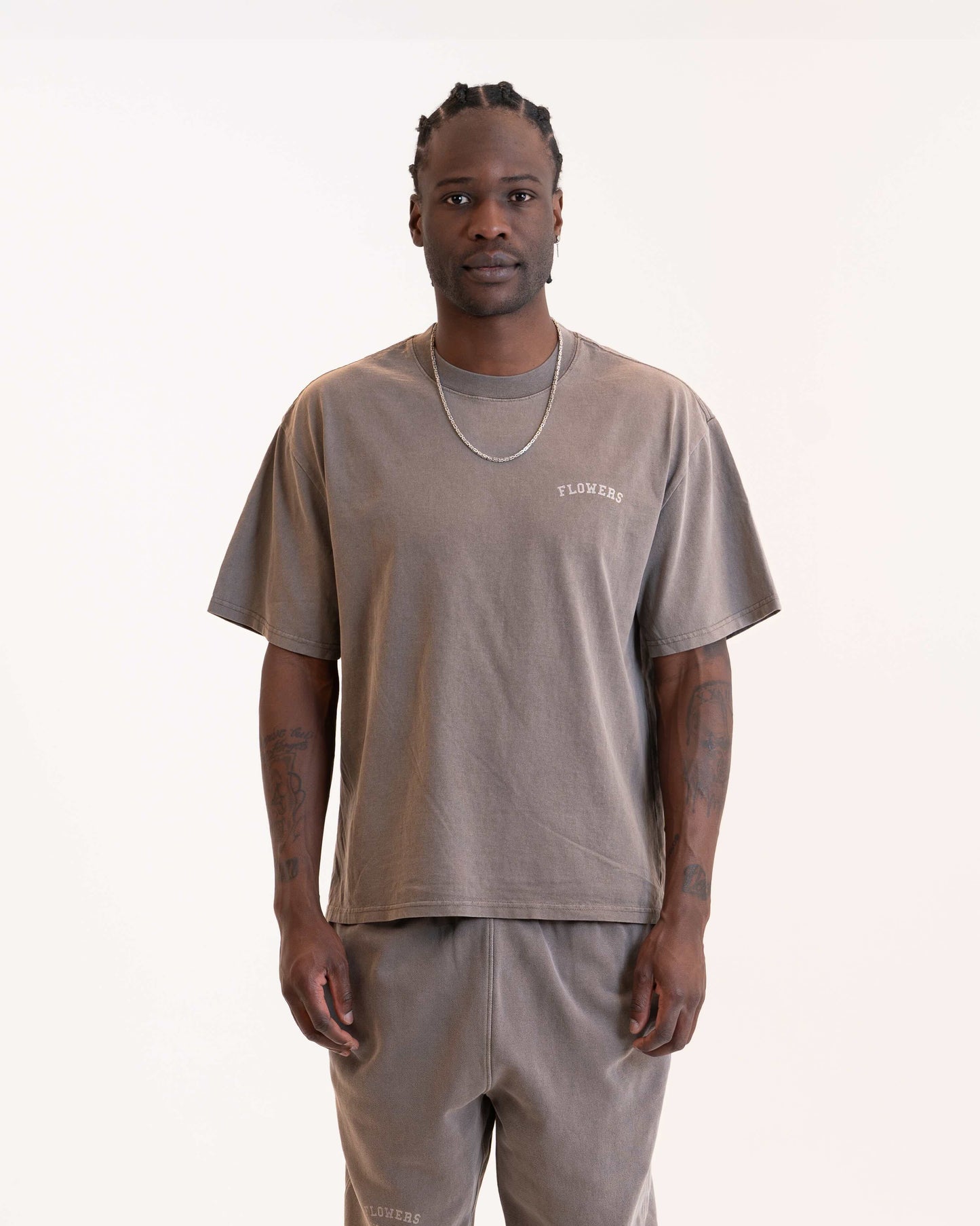 COLLEGE TSHIRT FADED GREY