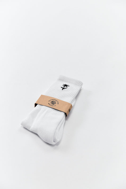 FLOWER SOCK WHITE