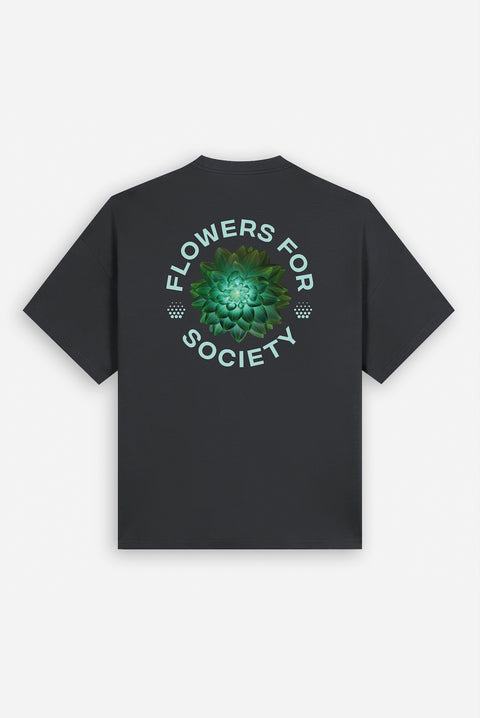 DAHLIA DAY TSHIRT - BLACK/GREEN