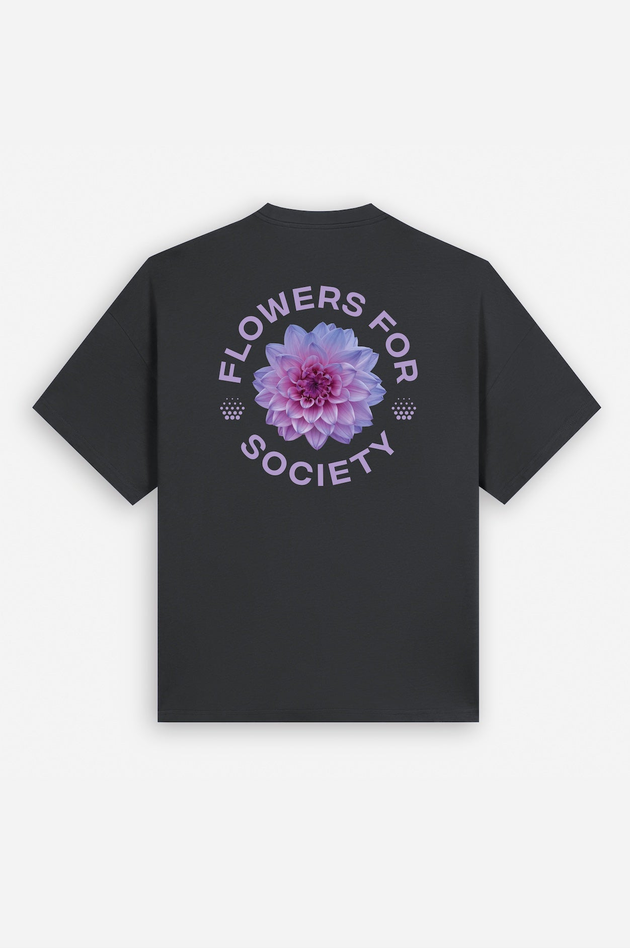 flowers for society mock up dahlia back view black