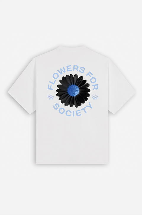 DAISY NIGHT TSHIRT - WHITE/BLUE