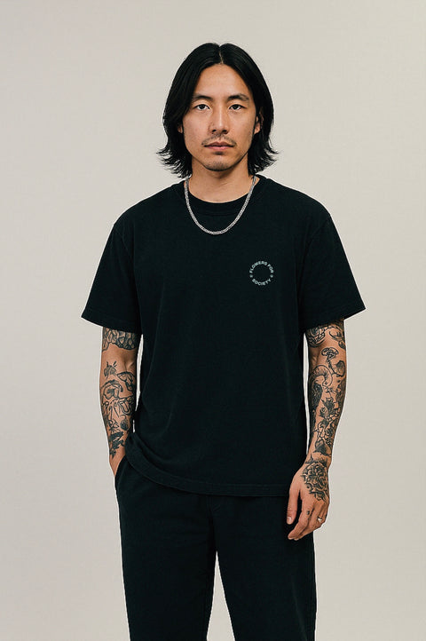 DAHLIA DAY TSHIRT - BLACK/GREEN