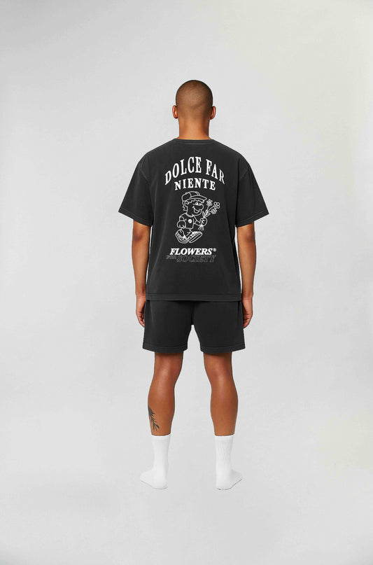 FLOWER BOY T SHIRT VINTAGE BLACK/ SENSE WHITE