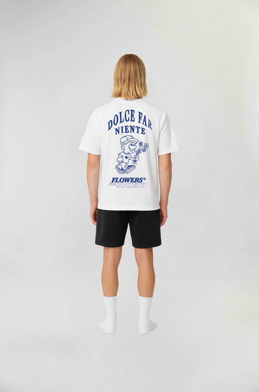 FLOWER BOY TSHIRT SENSE WHITE/ LOYALTY BLUE