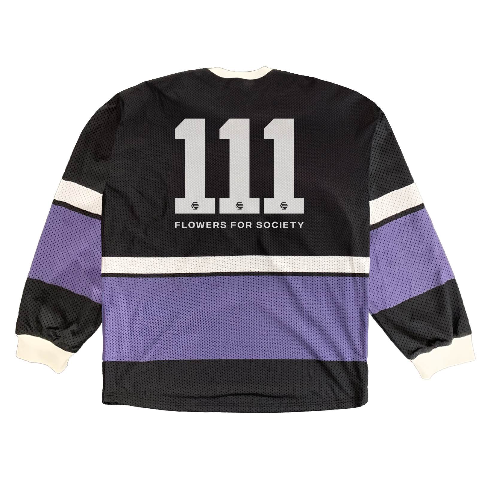 Flowers for Society flowers mesh jersey black purple back view